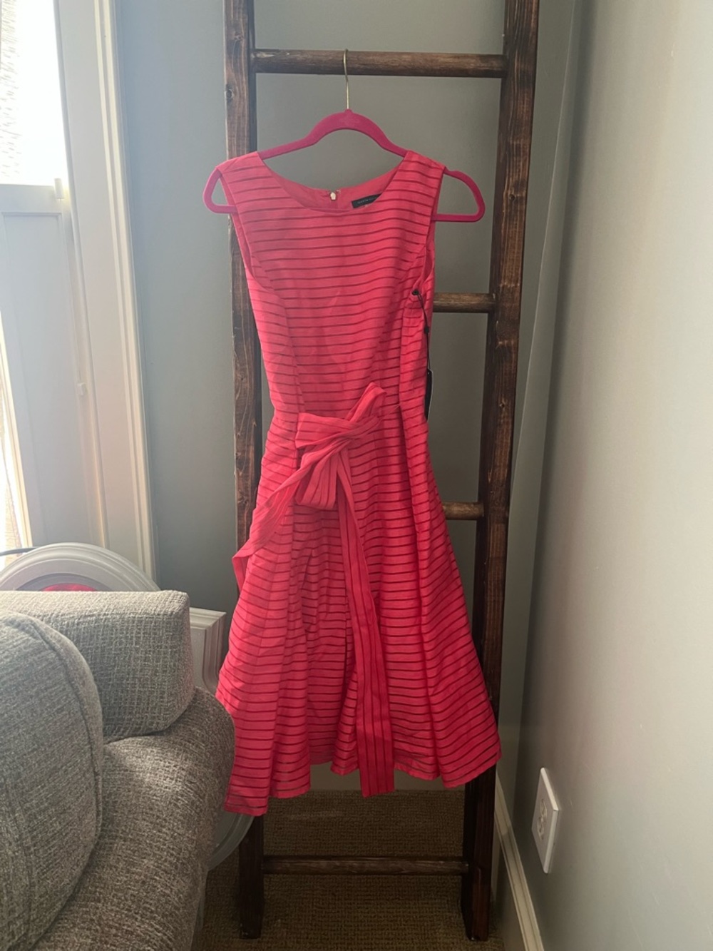 NWT Tommy Hilfiger vibrant pink striped dress - size 8